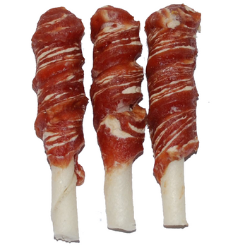 AL90 RAWHIDE STICK TWINED BY DUCK AND FISH 500G