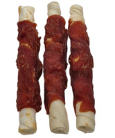 AL119 RAWHIDE STICK WRAPPED WITH DUCK 17cm  400g