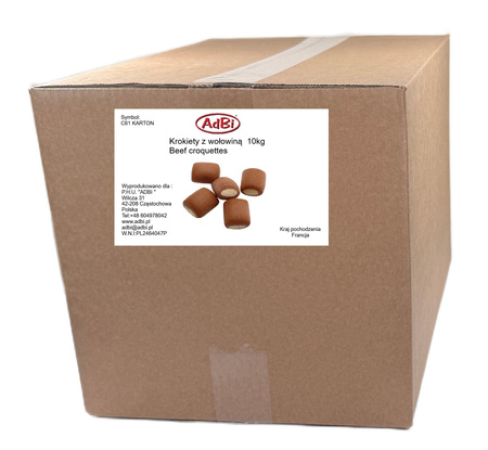 C61K  KARTON LUZ 10kg - Krokiety z wołowiną