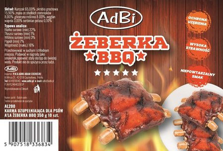 AL200 A'LA ŻEBERKA BBQ  L 350g  (10szt)