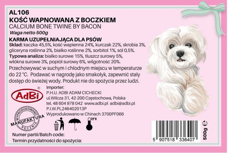 AL106 CALCIUM BONE TWINE BY BACON 500g