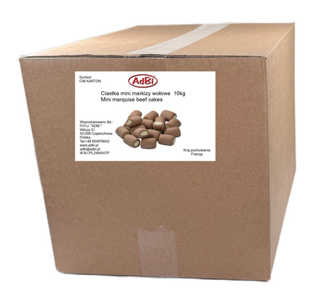 C46K  KARTON LUZ 10kg - Ciastka mini markizy wołowe 