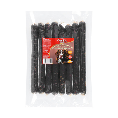 AM88 KABANOSY FARMERSKIE WOŁOWE 25cm  800g (8szt)