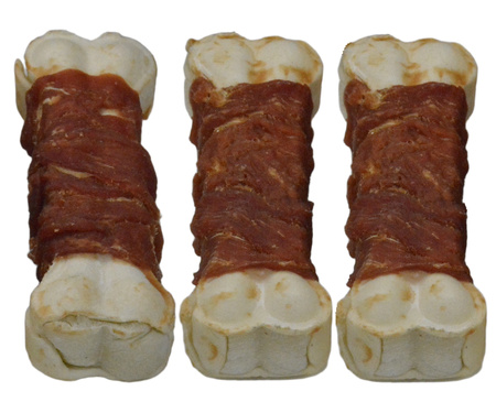 AK54 Kość prasowana biała z mięsem z kaczki 10cm (45-50g) 10szt