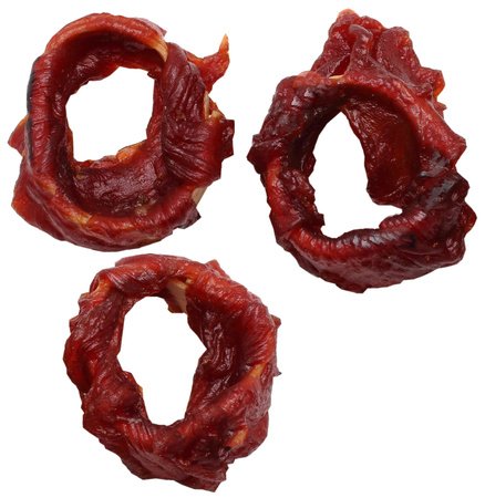 AL44 KRĄŻKI Z KALMARA I DORSZA OWIJANE MIĘSEM Z KACZKI 500g