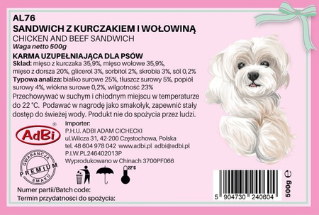 AL76 SANDWICH WITH CHICKEN AND BEEF 500G