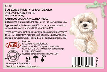 AL13 DRIED CHICKEN STRIP 1kg