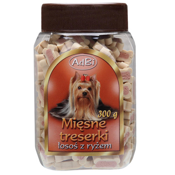 AM14 Mięsne treserki z łososiem 300g(słoik)