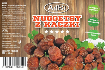 AL208 Nuggetsy z kaczki 300g  (40szt)