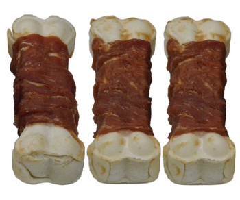 AK54 Kość prasowana biała z mięsem z kaczki 10cm (45-50g) 10szt