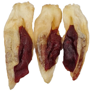 AL98 MIĘKKIE USZY KRÓLIKA OWINIĘTE MIĘSEM Z JAGNIECINY 500G